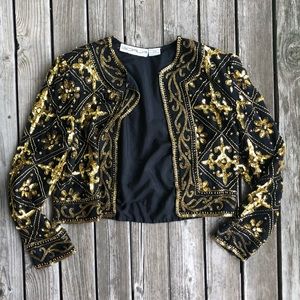 Vintage gold sequin jacket